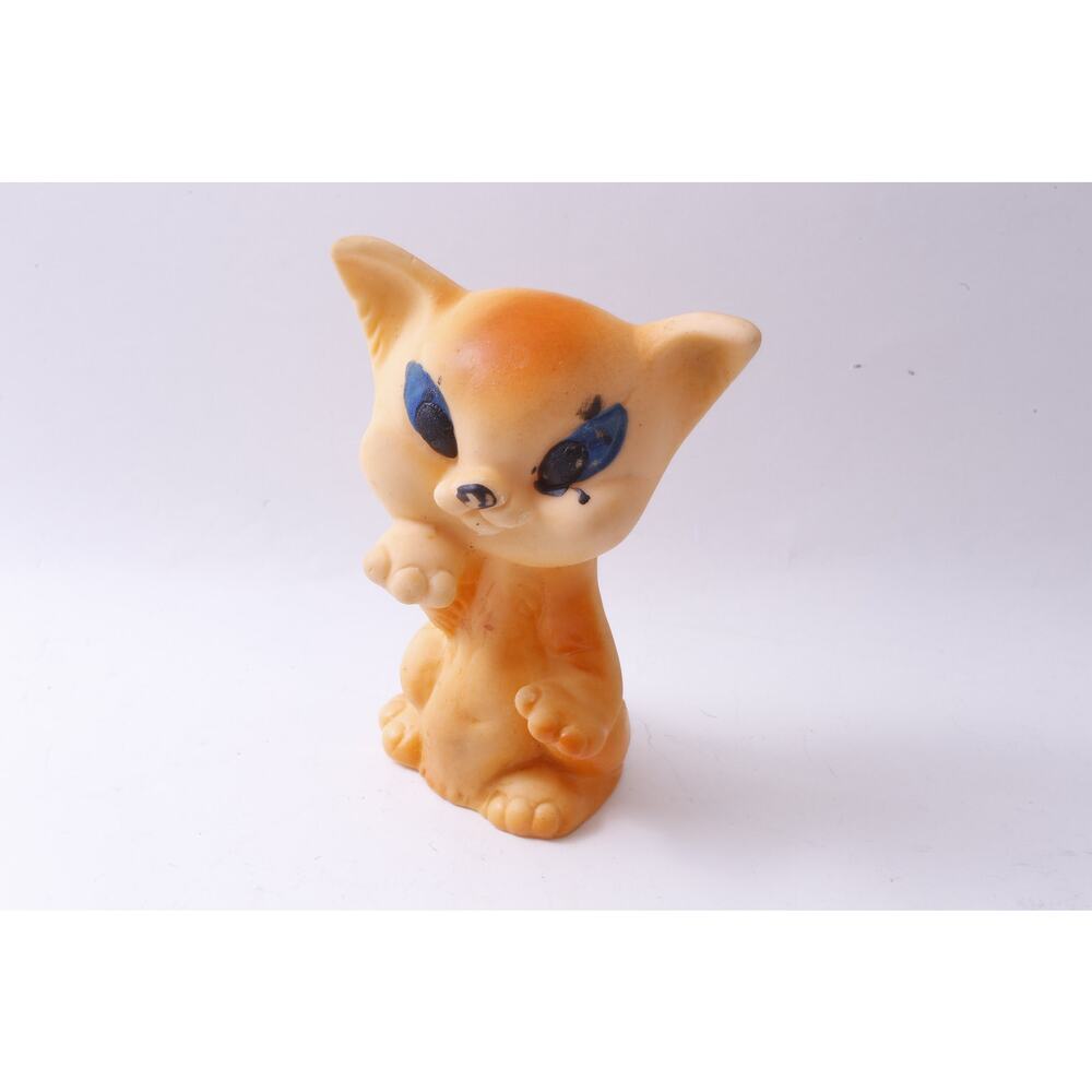 Cat, Kitten, Orange, Standing, Big Ears, Soviet, USSR, Rubber, Squeaky